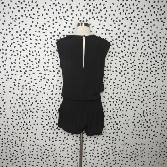L Space Black Carly Embroidered Yoke Sleeveless Romper - Picture 7 of 11